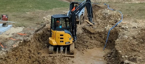 Excavating a pool in a high water table