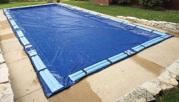 trap style winter pool cover