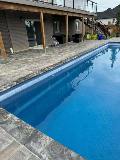 Fiberglass pool experiencing chalking from high PH levels